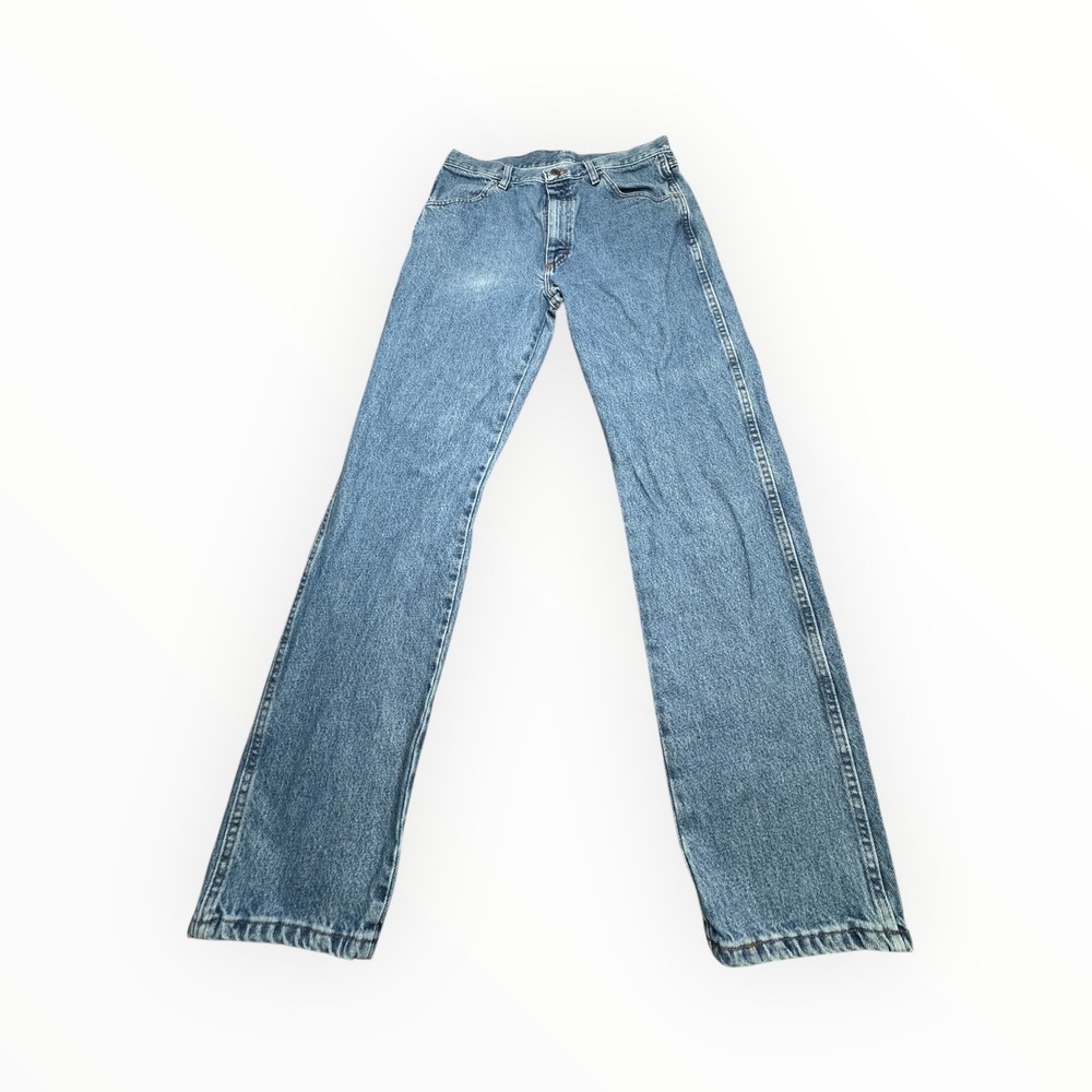 Rustler Mens‎ Straight Leg Medium Wash Denim Jeans 32x32 87619SW Cotton Blue